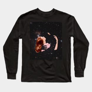 spacial love collage art Long Sleeve T-Shirt